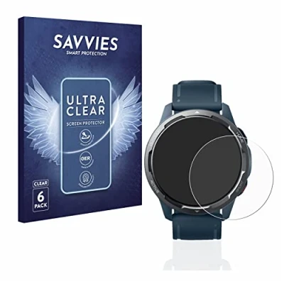 Abbildung von Savvies 6 Stück Schutzfolie für Xiaomi Watch S1 Active Displayschutz Folie Ultra Transparent