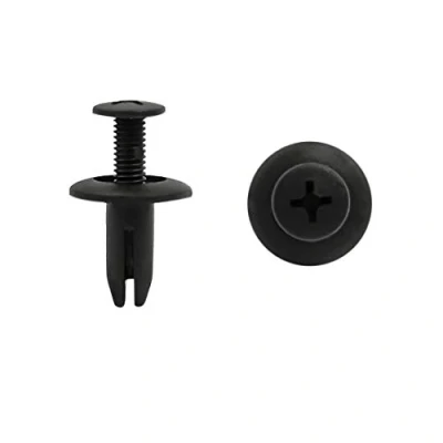 Abbildung von sourcing map 50stk 5mm Loch 15mm Dmr Plastik Nieten Befestiger Clips Schwarz Auto Kotflügel de