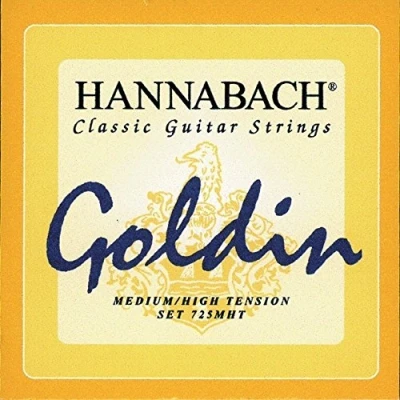 Abbildung von Hannabach 652729 Klassikgitarrensaiten Serie 725 Medium / High Tension Goldin 3er Bass
