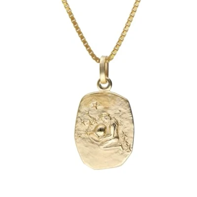 Abbildung von trendor 15382 02 Wassermann Sternzeichen Gold 333 mit vergoldeter Silberkette