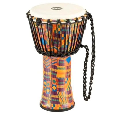 Abbildung von Meinl Percussion Rope Travel Djembe Kleine Handtrommel Mit Ziegenfell Durchmesser 8 Zoll Kunststoff, Mehrfarbig (PADJ2 S G)
