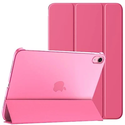 Abbildung von PROTech Hülle für iPad 10. Generation 2022, Slim Stand Cover 10th Gen 10.9 Zoll, unterstützt Touch ID, Auto Wake/Sleep Smart Shell mit durchscheinender Rückseite (Pink)