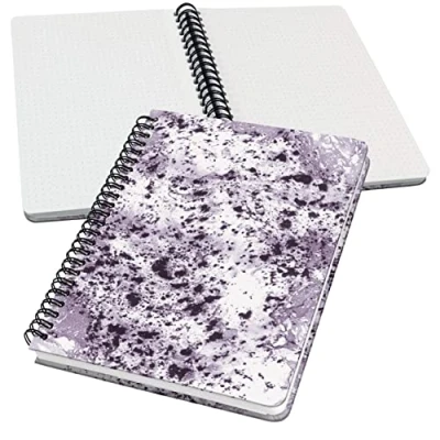 Abbildung von SIGEL JN606 Spiralblock Notizblock Bullet Journal Jolie, ca. A5, dot Lineatur, 120 Seiten, violett/weiß, vegan, aus nachhaltigem Papier hergestellt