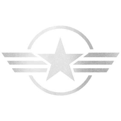 Abbildung von Finest Folia 2er Set Autoaufkleber Army Stern Sticker Folie für Auto Motorrad Anhänger Aufkleber US Star Motiv 4 selbstklebend wetterfest Kfz Zubehör (Silber, 10 x cm K171)
