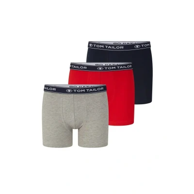 Abbildung von TOM Tailor Dreierpack MIT Webbund Panties, Herren, Größe: Small, Red/medium/solid