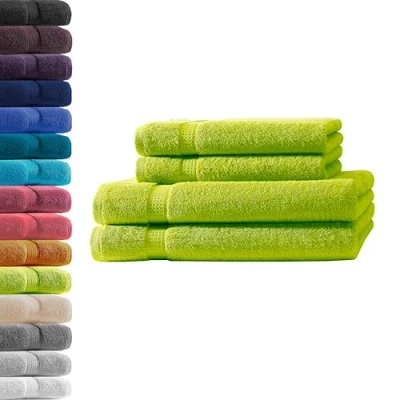 Abbildung von Hometex Premium Textiles Handtuch in Qualität 500 g/m², Feinster Frottier Stoff 100% Baumwolle, 2x Duschtuch + 2 Handtuch, Kuschelig weich, saugfähig, Extra schwere, flauschige Hotel