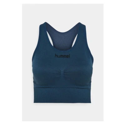 Abbildung von Hummel First Seamless Sportbh mit mittlerer Stützkraft, Damen, Größe: 34/36, Dark denim