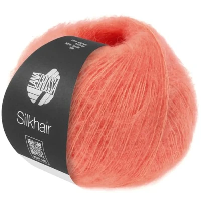 Abbildung von LANA GROSSA Silkhair Feines Lace Garn aus Superkid Mohair mit Seide Handstrickgarn 70% (Superkid) &amp; 30% 25g Wolle zum Stricken Häkeln 210m