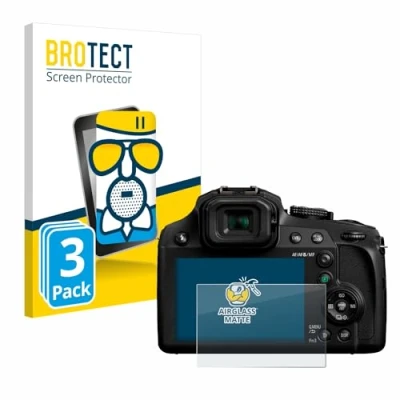 Abbildung von BROTECT Entspiegelungs Schutzglas für Panasonic Lumix DC FZ82 / FZ82D (3 Stück) Schutz Folie Panzerfolie Glas Matt [Kratzfest 9H, Anti Reflex]