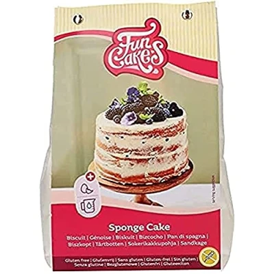 Abbildung von FunCakes Mix für Biskuitkuchen, Glutenfrei: Einfach in der Anwendung, Wunderbar leichter Perfekt die Kuchendekoration, Konditorqualität, Kuchenboden, Halal zertifiziert, 500g