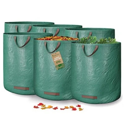 Abbildung von GardenGloss Gartensack Gartenabfallsäcke 272L UV Stabil, Wasserabweisend, Wiederverwendbar, (6 tlg)