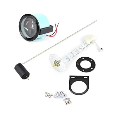 Abbildung von Kraftstoffanzeige, 52 mm Universal Kraftstoffstandsanzeige für Autos LED Digital E 1/2 F Entfernungsmesser mit Kraftstoffsensor
