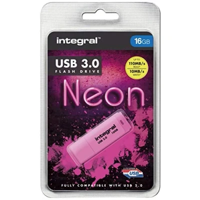 Abbildung von Integral Neon 16GB USB Stick USB3.0 pink