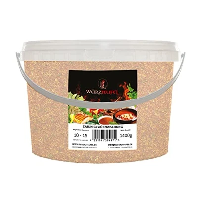 Abbildung von Cajun Gewürzmischung zum Zubereiten von Gumbos und Jambalaya Gerichten. PE Eimer 1400g (1,4 KG)