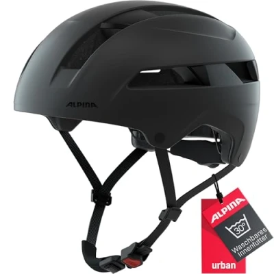Abbildung von ALPINA SOHO Extrem Robuster, Leichter &amp; Individuell Anpassbarer Urban Fahrradhelm Für Erwachsene, black matt, 51 56 cm