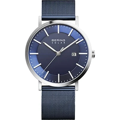 Abbildung von Bering Analog Solar Uhr, Herren, Größe: One Size, Silber
