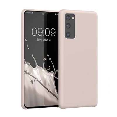 Abbildung von kwmobile Hülle kompatibel mit Samsung Galaxy S20 FE Silikon Handy Case Handyhülle weiche Oberfläche kabelloses Laden Coconut Swirl