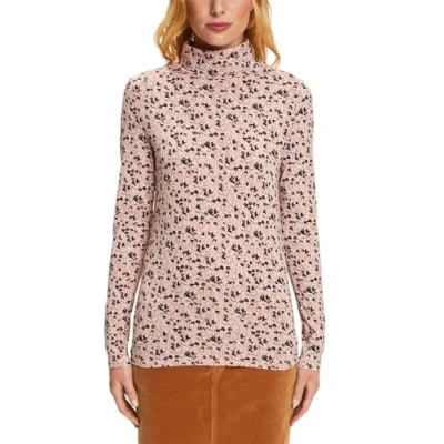 Abbildung von edc by Esprit SLIM FIT Langarmshirt Old pink, Damen, Größe: Large, pink