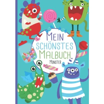 Abbildung von Mein schönstes Malbuch: 50 wunderschöne Monster Motive zum Ausmalen für Kinder ab 4 Jahren.