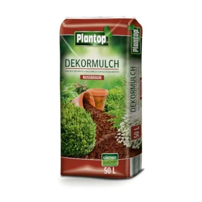 Abbildung von PLANTOP Blumenerde Dekormulch nussbraun, 50 Ltr
