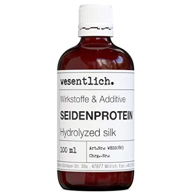 Abbildung von Seidenprotein 100ml für seidenweiche Haut und Haare gesunden Glanz gegen Austrocknen Wirkstoffe Additive von wesentlich.