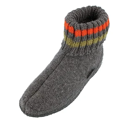 Abbildung von Haflinger HÜTTENSCHUHE PAUL Hausschuh, Größe: 50, Anthrazit Schuhe
