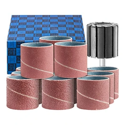 Abbildung von PFERD Schleifhülsen Set, 13 tlg. Korund Ø30x30mm A40, 60, 80, 150 inkl. Halter mit Schaft ø 6mm 42298004 für universelle Anwendungen