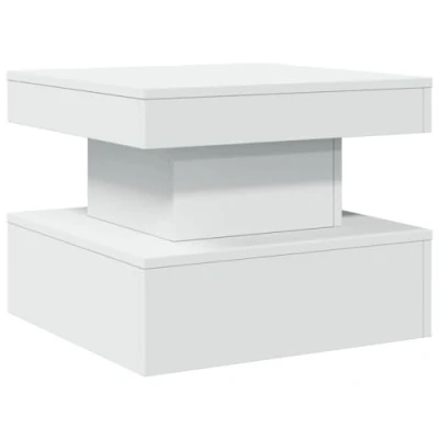 Abbildung von vidaXL Couchtisch mit LED Leuchten Weiß 50x50x40 cm (1 St)