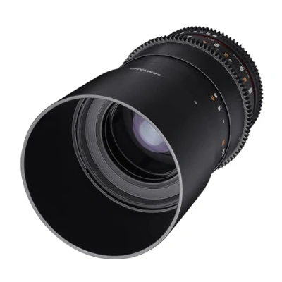 Abbildung von SAMYANG 7857 100/3,1 Objektiv Makro Video DSLR Sony E manueller Fokus Videoobjektiv 0,8 Zahnkranz Gear, Makroobjektiv schwarz