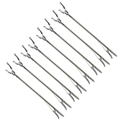 Abbildung von HAC24 Greifzange Müllzange Greifhilfe Abfall Müllsammler Müllgreifer Abfallgreifer, 8 tlg., Metall 90 cm für Rechts und Linkshänder geeignet