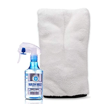 Abbildung von detailmate Innenraumreiniger Set: Soft99 Wash Mist 300ml Mikrofaser Präzisionshandschuh 1000GSM