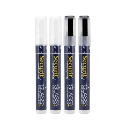 Abbildung von Securit Kreidemarker WATERPROOF MEDIUM, 4er Etui, sortiert
