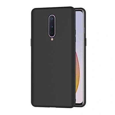 Abbildung von AICEK Hülle Compatible OnePlus 8 Schwarz Silikon Schutzhülle für Case TPU Bumper Handyhülle (6,55 Zoll)