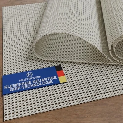 Abbildung von MEISTERWERK rutschfeste Teppichunterlage (EXTRA STARKER Halt) Anti Rutsch Matte für Teppiche &amp; Läufer zuschneidbar, universell einsetzbar alle Böden 220x320 cm