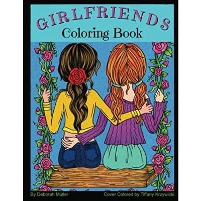 Abbildung von Girlfriends: Girlfriends Coloring Book by Deborah Muller. Fun, cute friends to color.