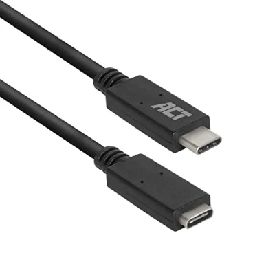 Abbildung von ACT USB C Verlängerung 2m, 3.0, PD 60W Verlängerungskabel Schnelles Aufladen, 5Gbps Datengeschwindigkeit AC7412