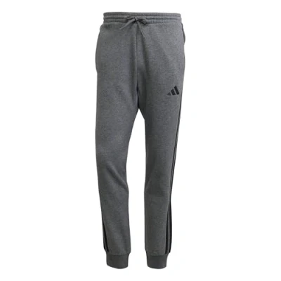 Abbildung von adidas Herren Essential Three Stripes Fleece Pant, Dark Grey Heather/Black, L