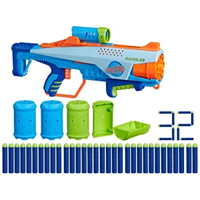 Abbildung von Nerf Elite Junior Rookie Pack, Easy Play Blaster, 32 Darts, 4 Ziele