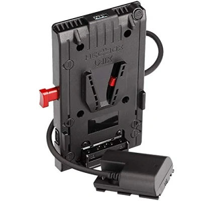 Abbildung von HEDBOX Unix LPE6 V Mount Akkuplatte mit 3X D Tap und USB, für Canon EOS Cameras, Anschlusskabel (LP E6 Akku Dummy)