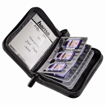 Abbildung von Hama Speicherkarten Tasche für 18 SD /MMC Speichermedien, Schwarz