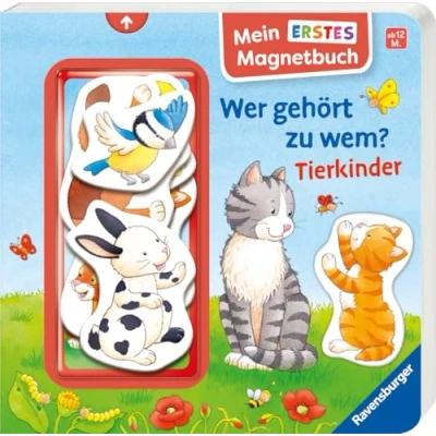 Abbildung von Mein erstes Magnetbuch: Wer gehört zu wem? Tierkinder Magnet Spielbuch ab 12 Monaten, Kinderbuch 1 Jahr
