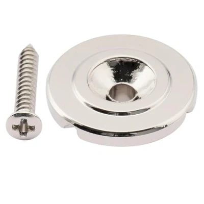 Abbildung von Musiclily Pro Stahl Vintage Rund Saitenniederhalter Bass String Guide für Jazz Bass/Precision E Bass, Nickel