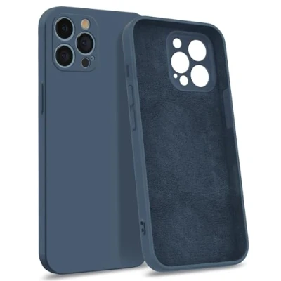 Abbildung von MyGadget Hülle für iPhone 13 Pro Max [ 4 Layer Struktur Schutzhülle ] Gummierte Handyhülle mit Soft Inlay &amp; Hardcase Cover außen Dunkel Blau