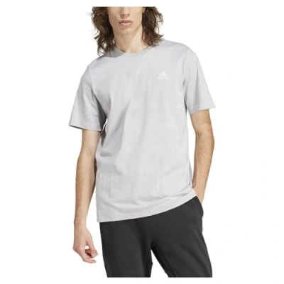 Abbildung von adidas Men&#039;s Seasonal Essentials Monogram Graphic Tee T Shirt, semi Lucid Blue, L