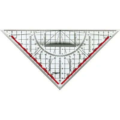 Abbildung von Rumold Geometriedreieck 25cm rauchtopas mit Griff