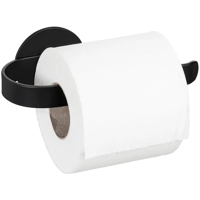 Abbildung von WENKO Toilettenpapierhalter &quot;Turbo Loc Modell Bivio&quot;, aus Aluminium, Befestigen ohne Bohren