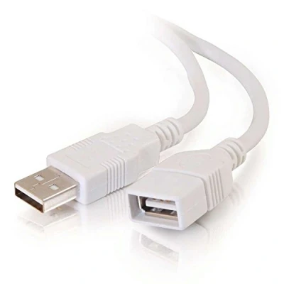 Abbildung von C2G Legrand USB langes Verlängerungskabel, A auf Kabel, schwarzes Plug and Play 2 m, 1 Stück, 19018
