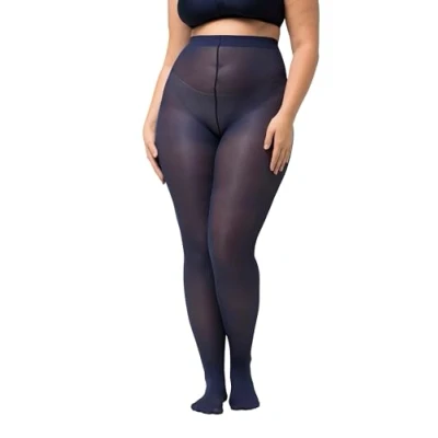 Abbildung von Ulla Popken Essential Strumpfhose, Damen, Größe: 52/54, Dunkelblau