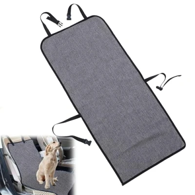 Abbildung von xiruiubao Auto Vordersitzbezug Hunde, Wasserdicht &amp; Kratzfest Hunde Autodecke für Vordersitze, Autoschondecke Hund Kein Klappendesign PKWs, LKWs und SUVs (109 x 49 cm, Grau)