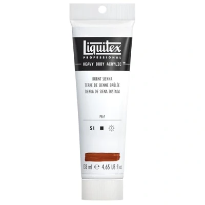 Abbildung von Liquitex 1047127 Professional Heavy Body Acrylfarbe in Künstlerqualität mit ausgezeichneter Lichtechtheit buttriger Konsistenz, 138ml Tube Siena gebrannt